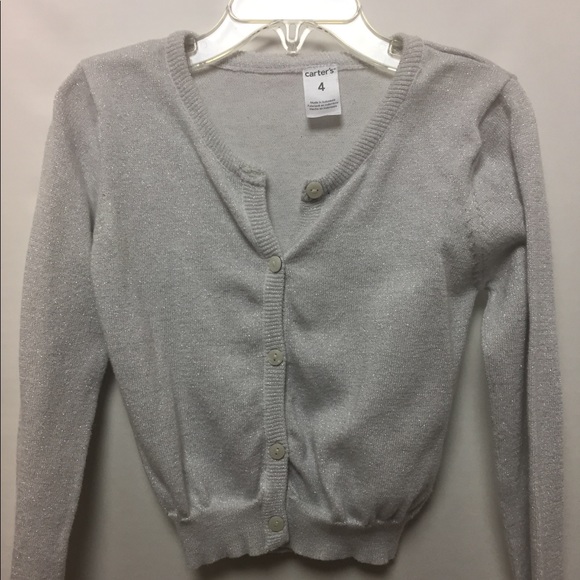 silver sparkle cardigan